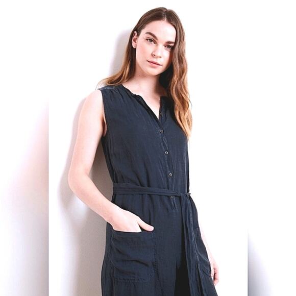Velvet by Graham & Spencer Women’s Jumpsuit Boho Linen Blend Relaxed Fit Small - Picture 9 of 9